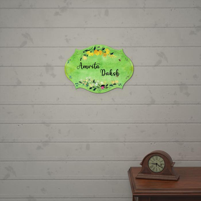 Hand-painted Victorian Cut Oval Nameboard