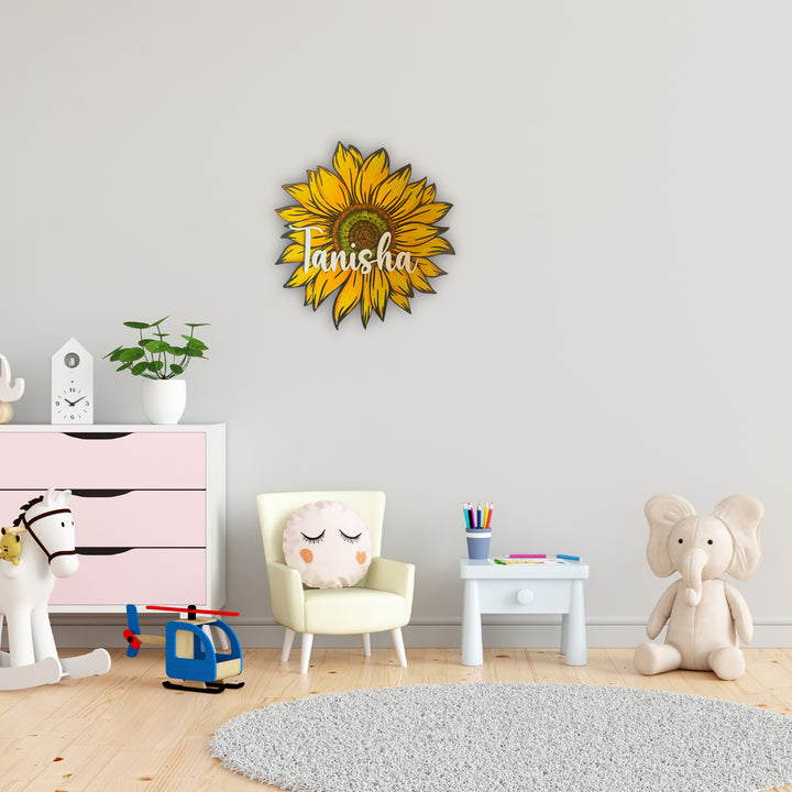 Sunflower Kids Name Plate