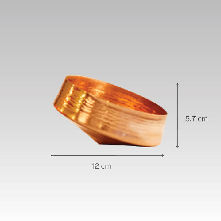 Whirling Copper Tealight Holder