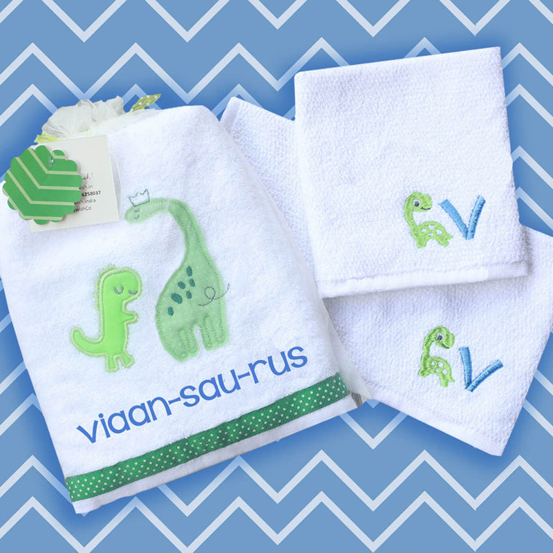 Small Bath Towels Set - Dino and Me