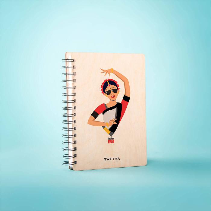 Personalized Color Printed Dancer Diary - A5 - The Indian Raga Collection