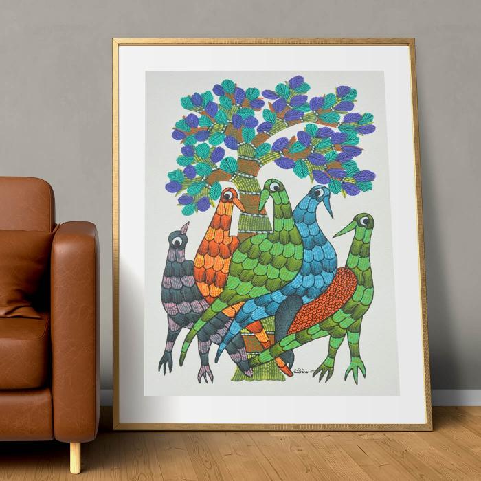 Vihang - 2x3 ft Gond Painting 69