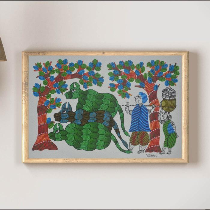 Rural Living - Gond Painting 30 - Zwende