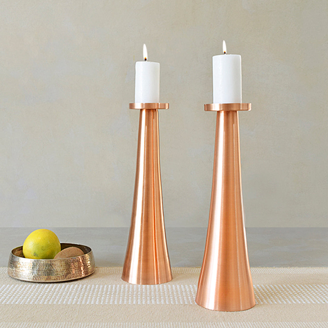 Copper Monolith Candle Stand