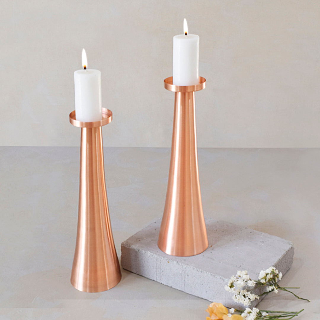 Copper Monolith Candle Stand