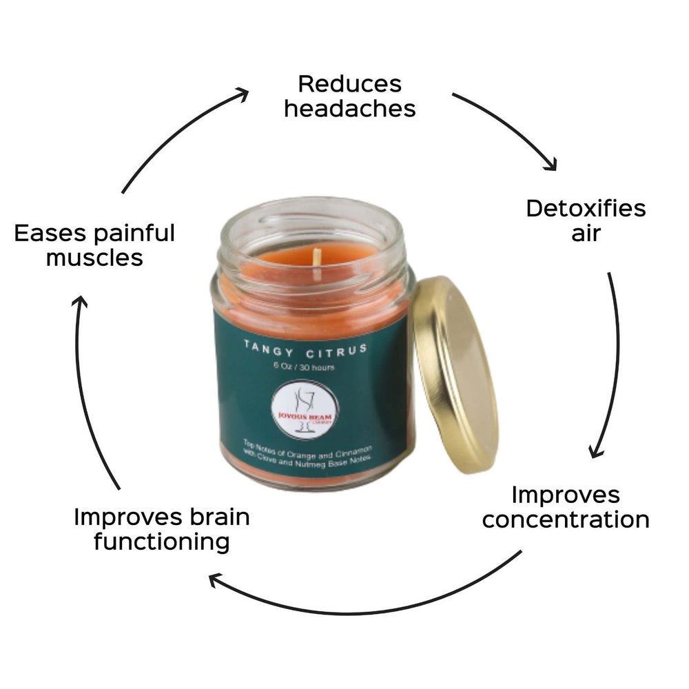 Tangy Citrus Scented Candle - Zwende