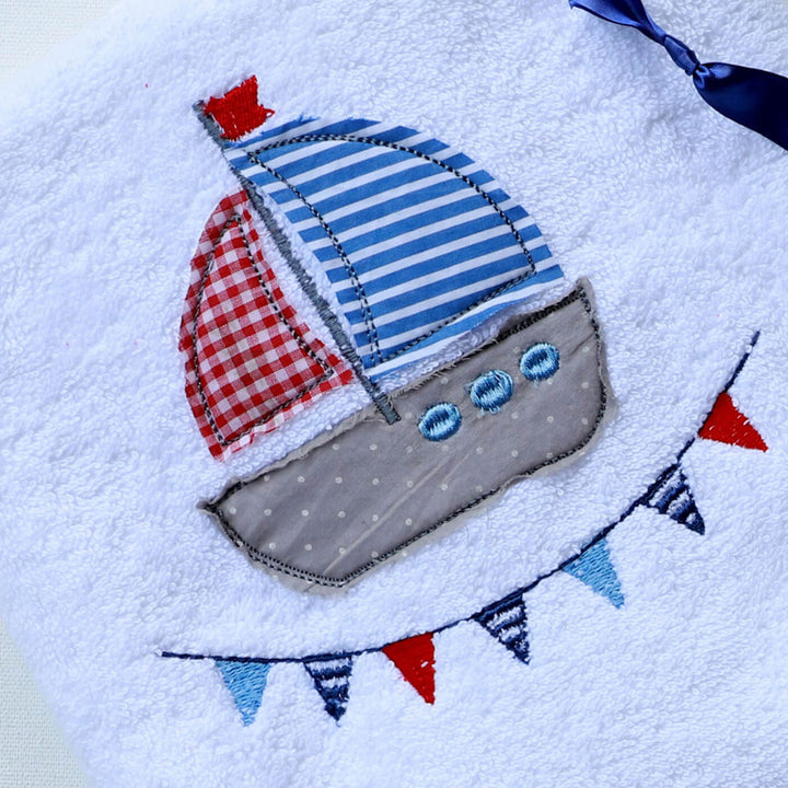 Small Bath Towels Set - Sailing Away - Personalised Gifts for Toddlers