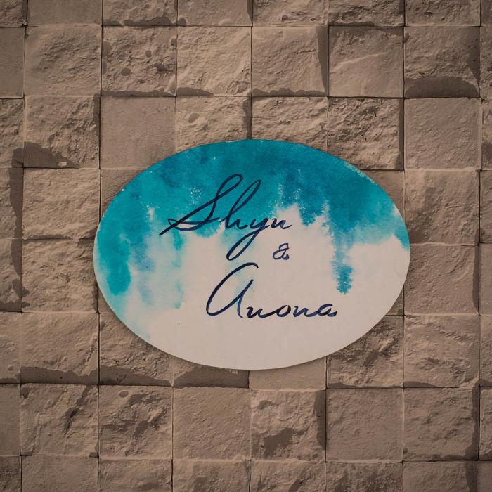 Handpainted Oval Ombrewash Nameboard