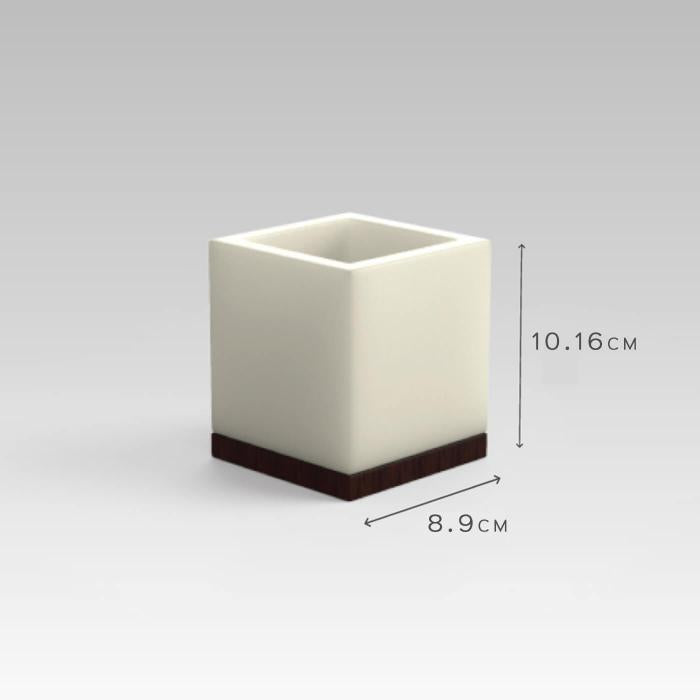 Copper Floral Wheel on Small Hollow Cuboid Candle