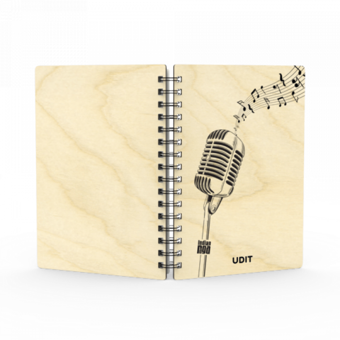 Personalized Laser Etched Mic Diary - A6 - The Indian Raga Collection