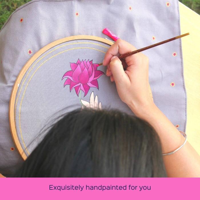 Hand-painted Cushion Cover - Pichwai - 36 x 36 cm - Zwende