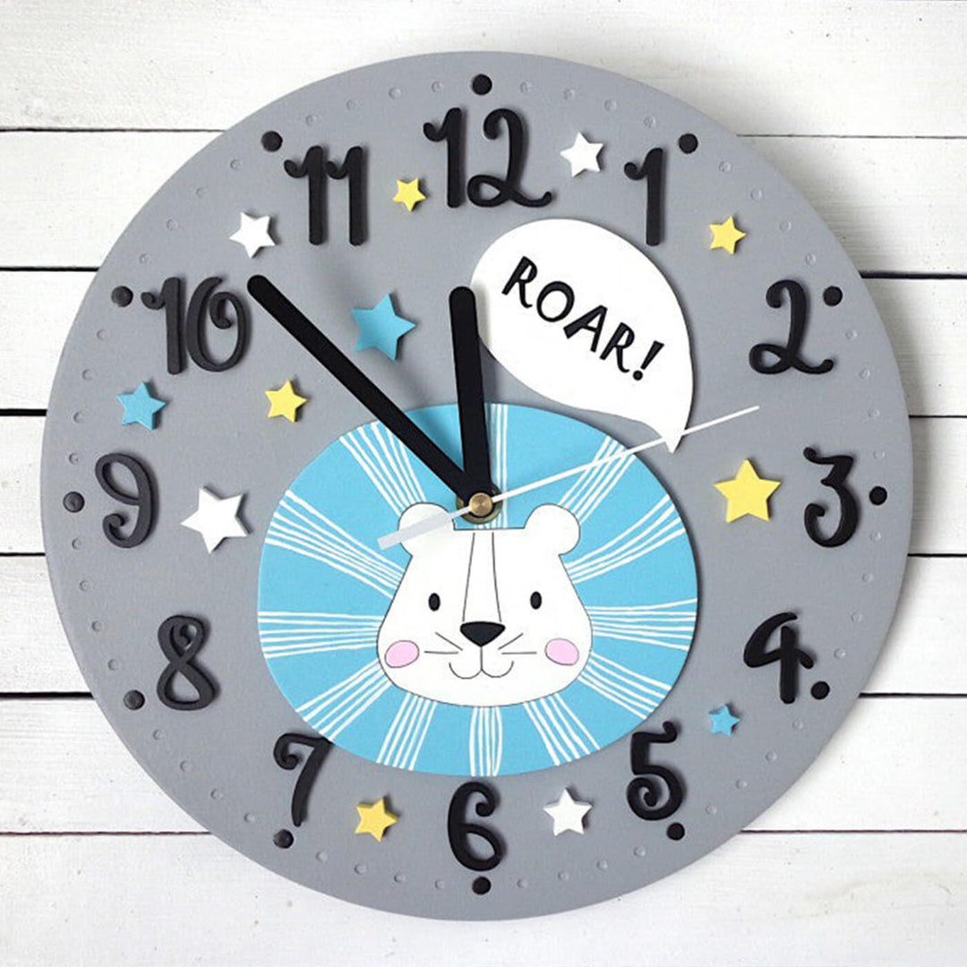 Lion Themed Wall Clock for Kids