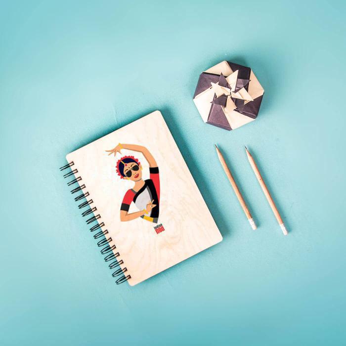 Dancer in Red & White Diary - A5 - The Indian Raga Collection