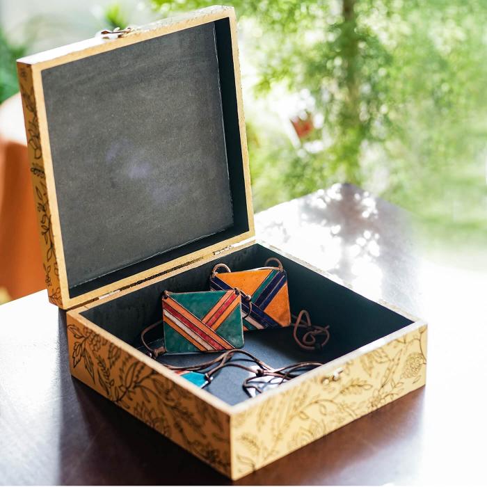 Square Organizer Box - Mughal Art