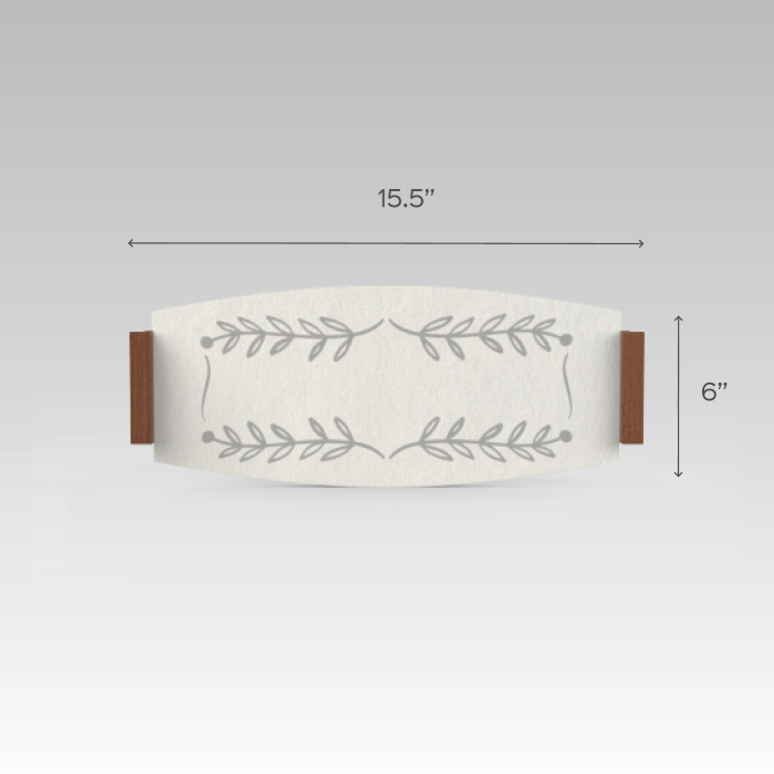 Floral Long Flat Tray