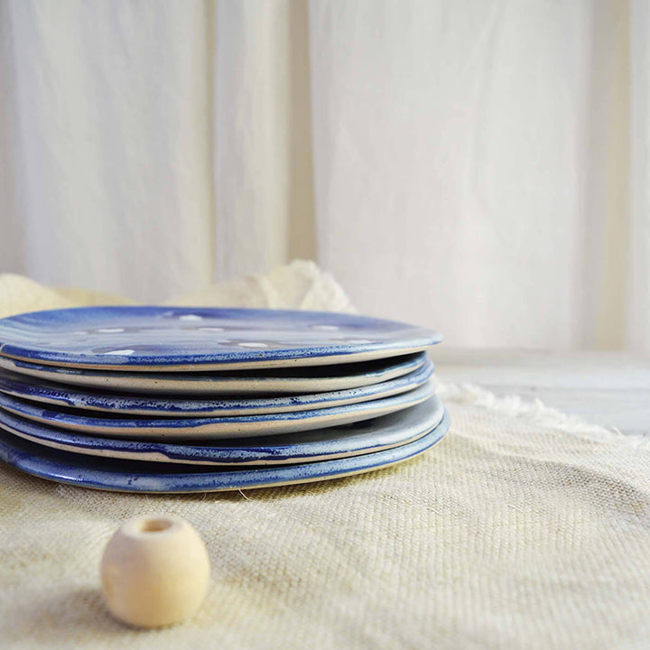 Handmade Polka Snack Plates - Set of 2