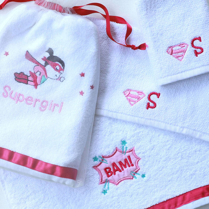 Small Bath Towels Set - Supergirl