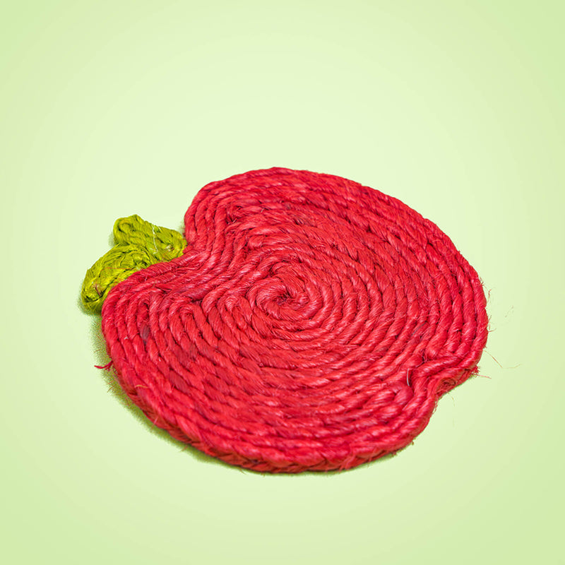 Jute Apple Coaster | Set of 6