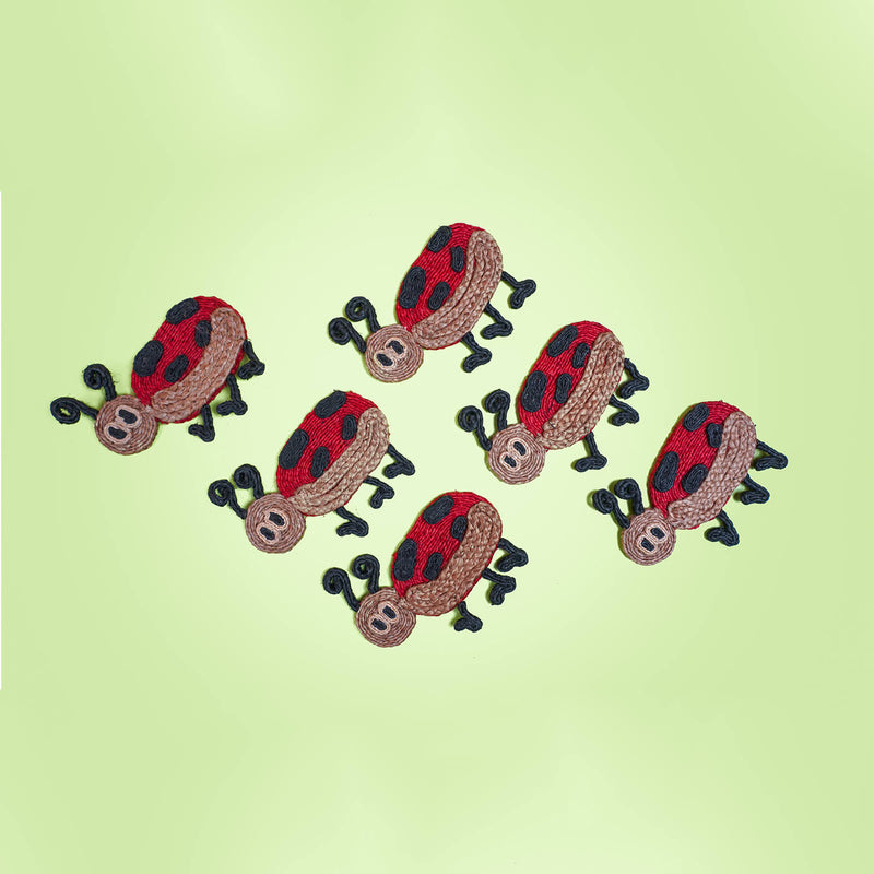 Jute Ladybug Coaster | Set of 6