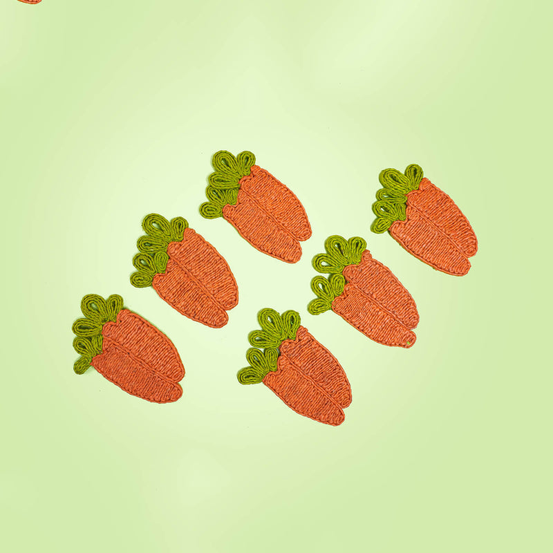 Jute Carrot Coaster | Set of 6