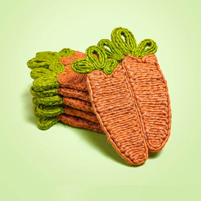 Jute Carrot Coaster | Set of 6