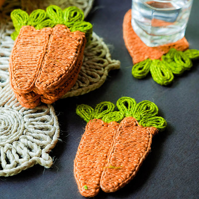 Jute Carrot Coaster | Set of 6