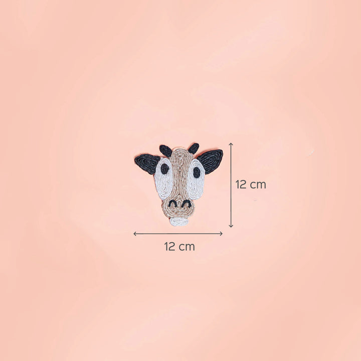 Jute Cow Coaster | Set of 6 - Zwende