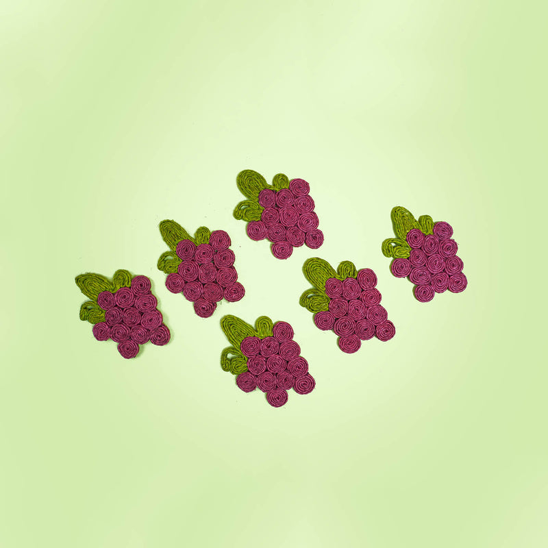 Jute Grapes Coaster | Set of 6