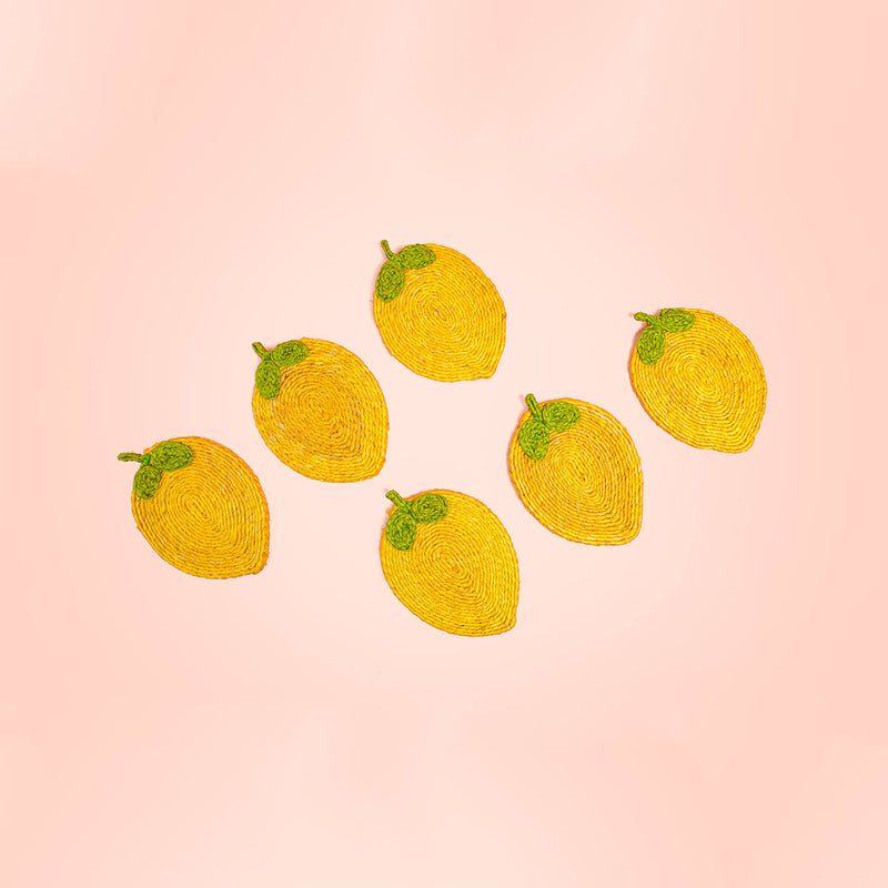 Jute Lemon Coaster | Set of 6