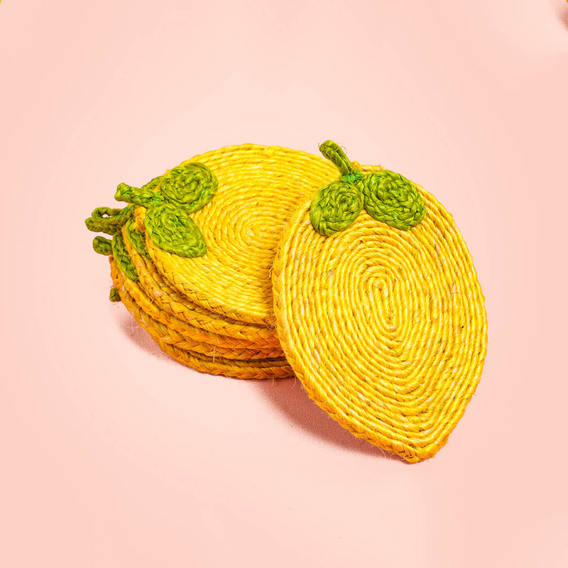 Jute Lemon Coaster | Set of 6