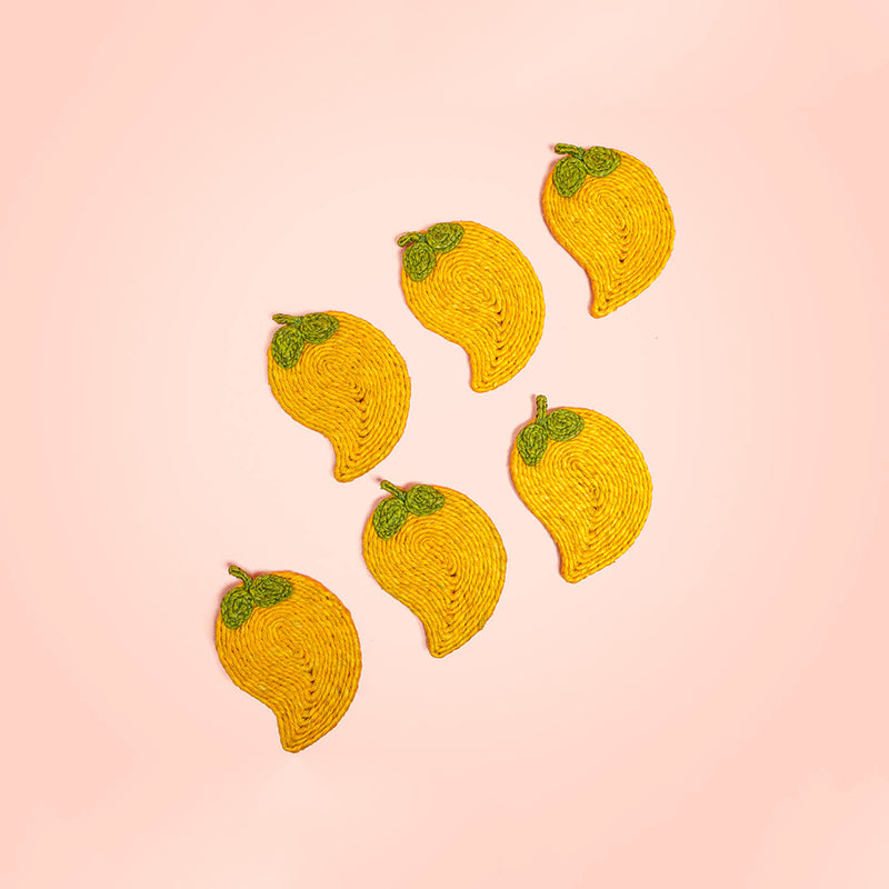 Jute Mango Coaster | Set of 6