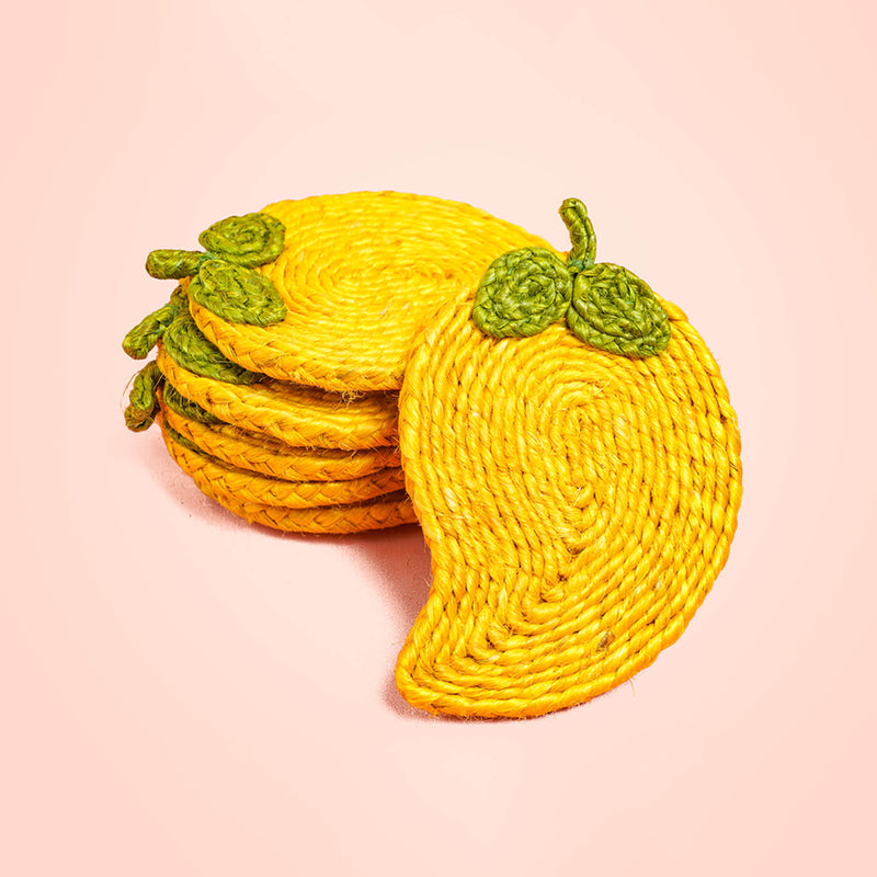 Jute Mango Coaster | Set of 6