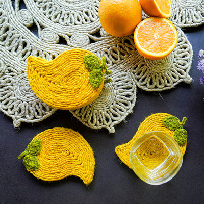 Jute Mango Coaster | Set of 6