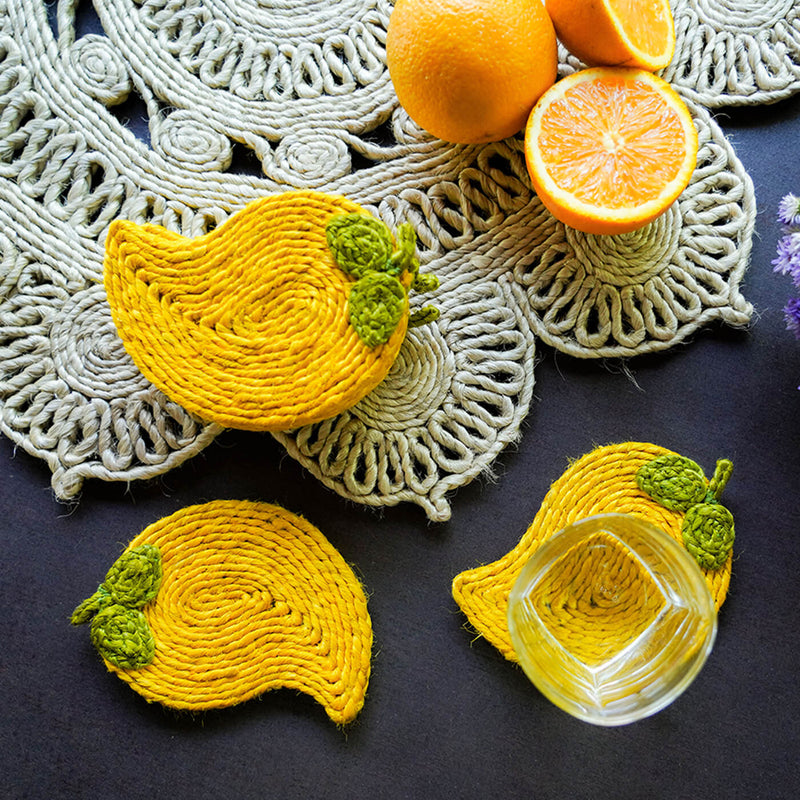 Jute Mango Coaster | Set of 6