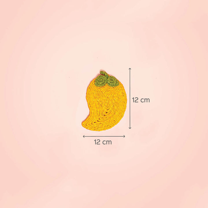 Jute Mango Coaster | Set of 6 - Zwende