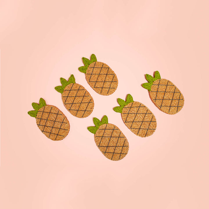 Jute Pineapple Coaster | Set of 6