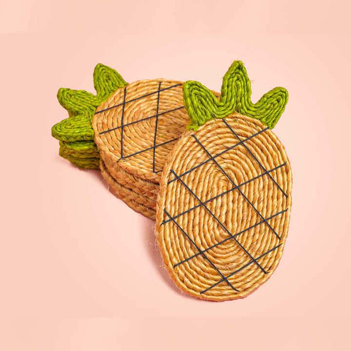 Jute Pineapple Coaster | Set of 6