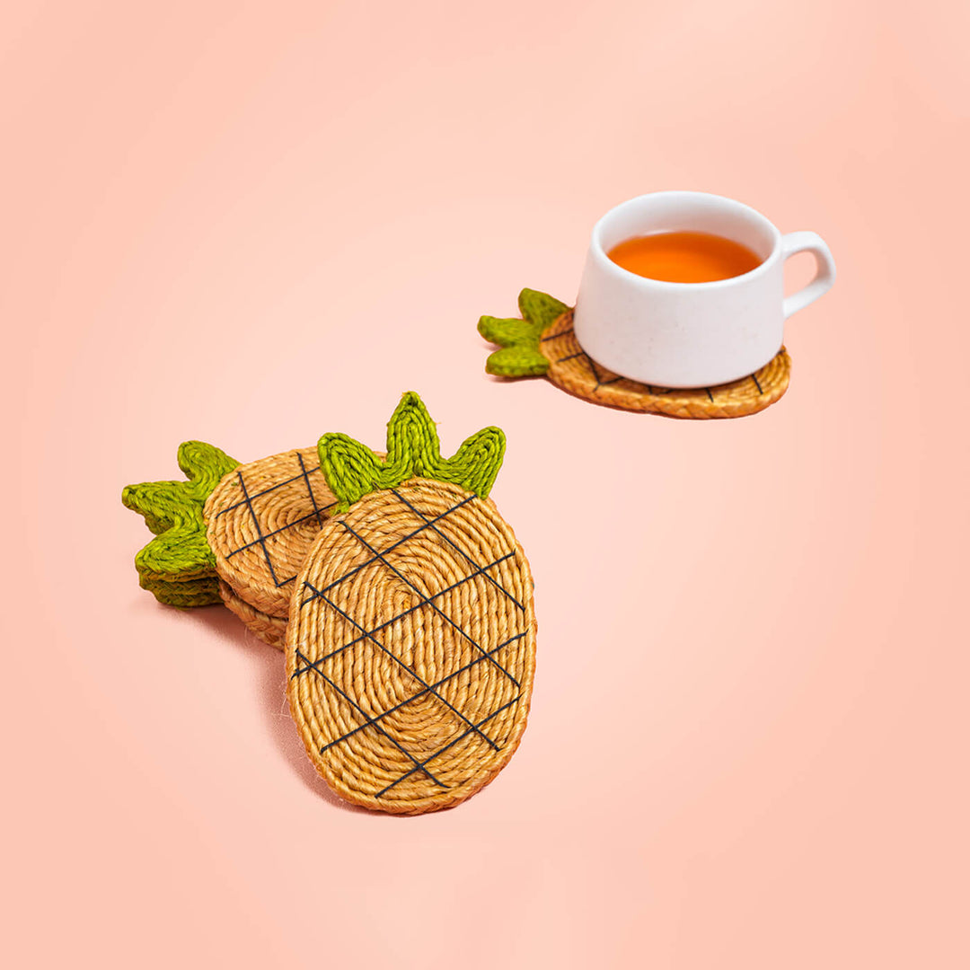 Jute Pineapple Coaster | Set of 6