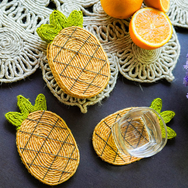 Jute Pineapple Coaster | Set of 6