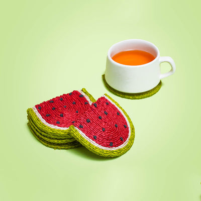 Jute Watermelon Coaster | Set of 6
