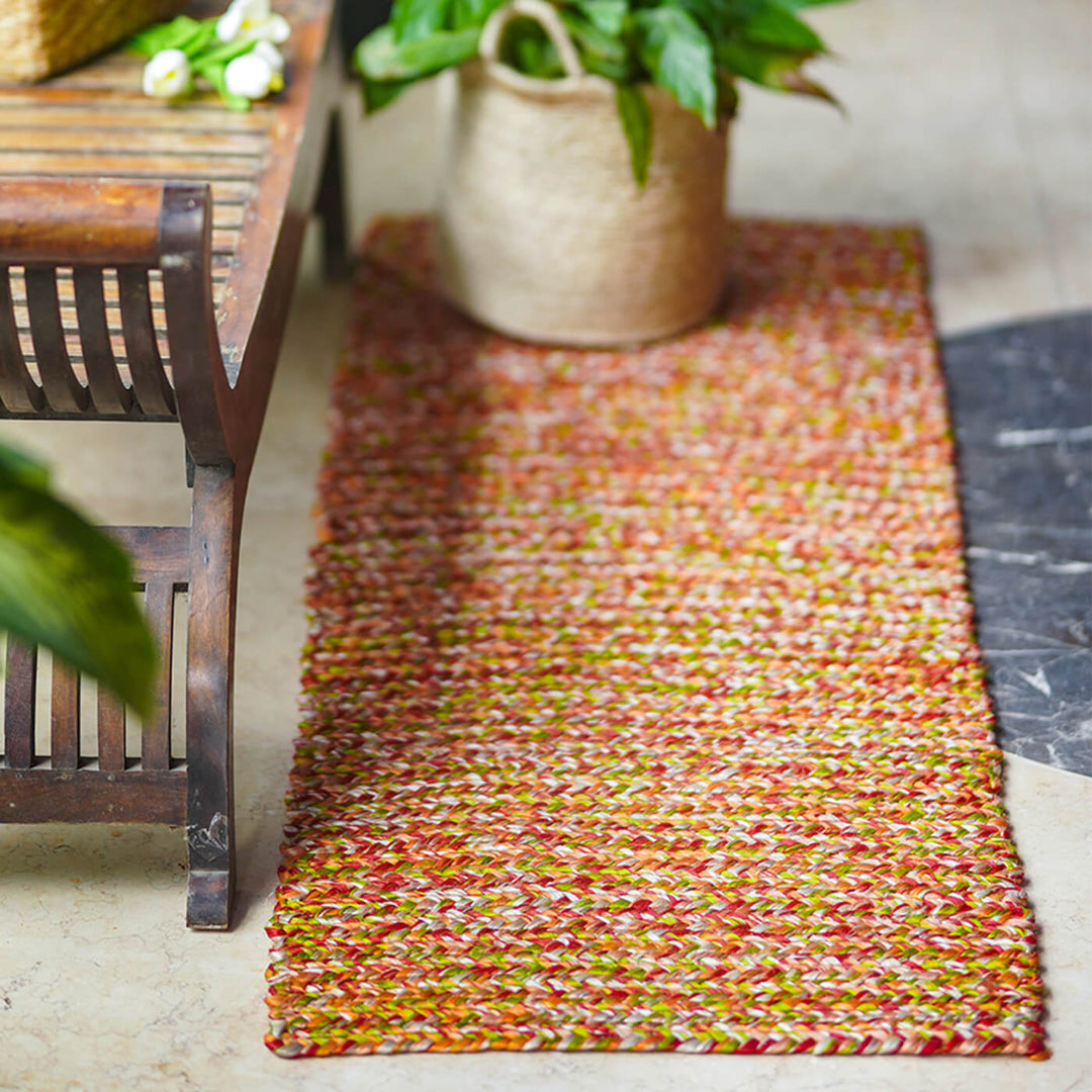 Handwoven Naturally Dyed Rectangular Jute Carpet