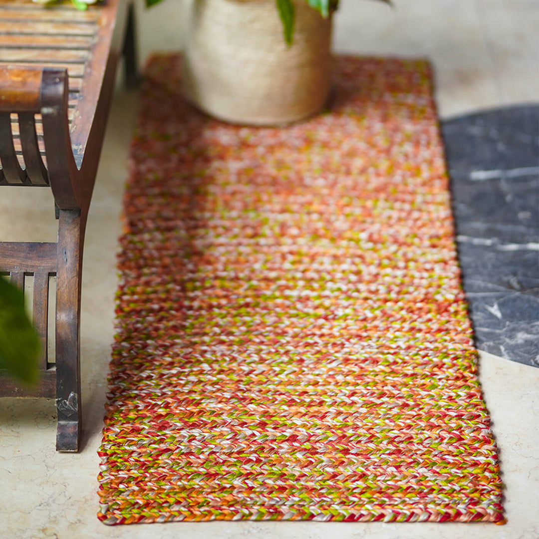 Handwoven Naturally Dyed Rectangular Jute Carpet - Zwende