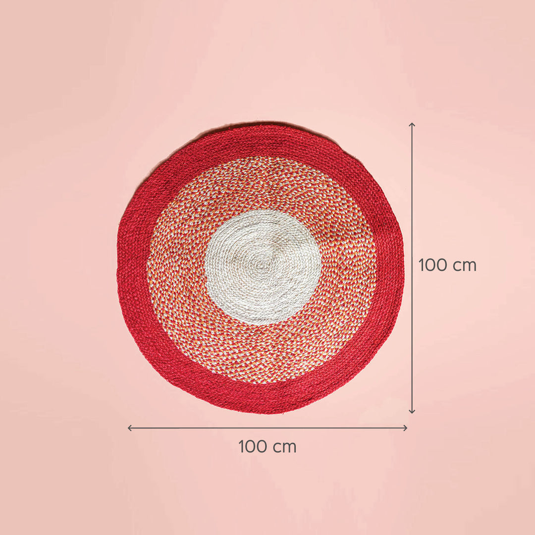 Naturally Dyed Round Jute Carpet - Zwende