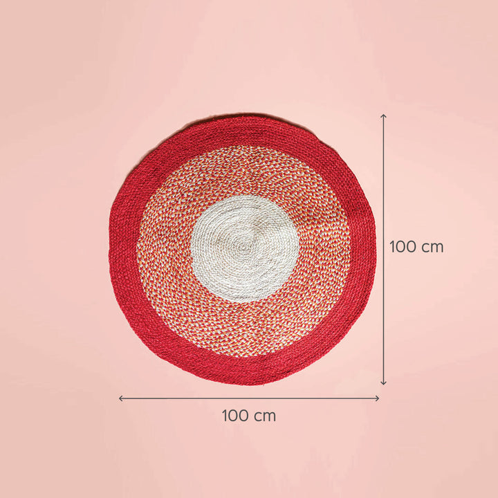 Naturally Dyed Round Jute Carpet - Zwende