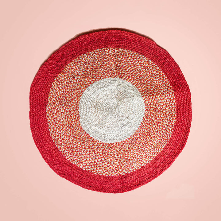 Naturally Dyed Round Jute Carpet - Zwende