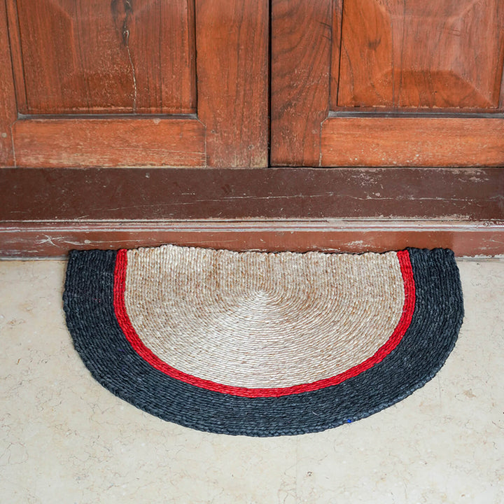 Handwoven Jute Semi Circle Door Mat