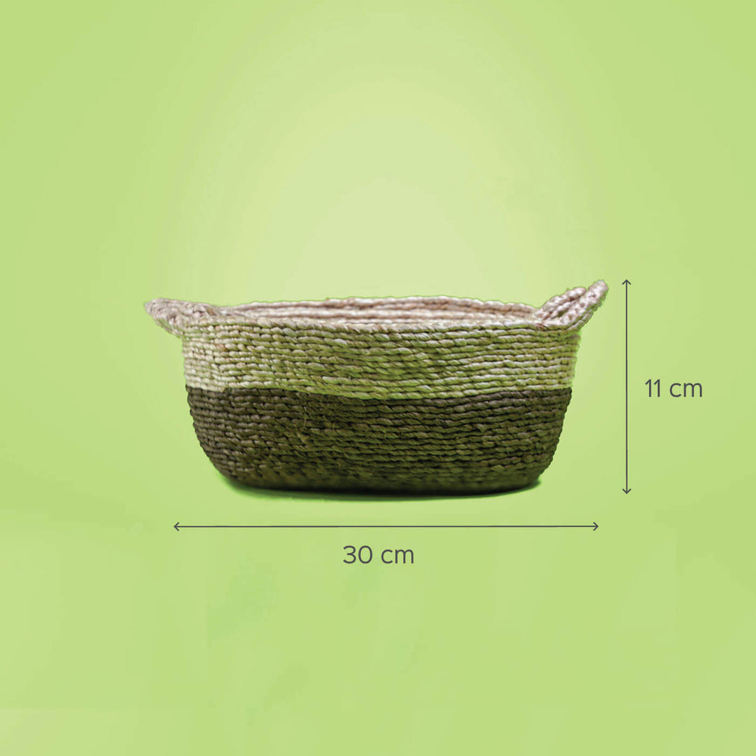 Handwoven Jute Double Handle Basket