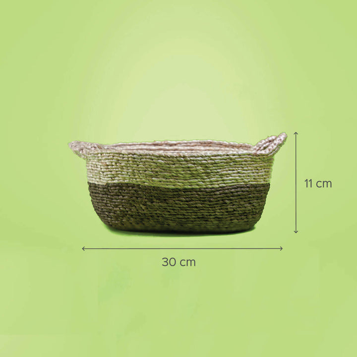 Handwoven Jute Double Handle Basket