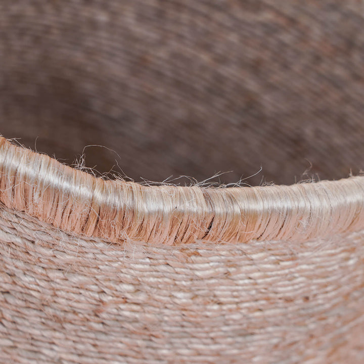 Handcrafted Jute Bin with Double Handle