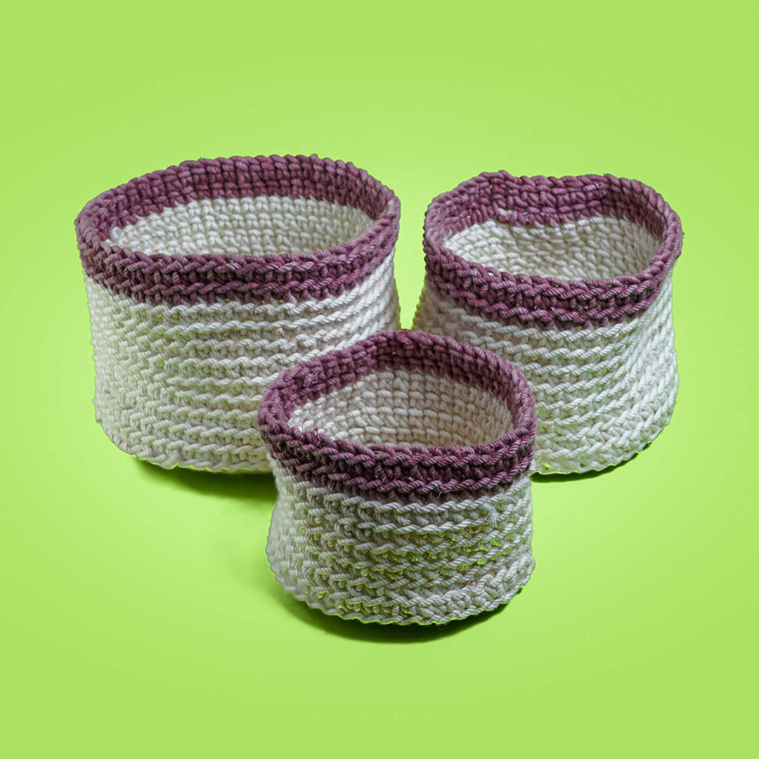 Handwoven White Multipurpose Round Jute Basket